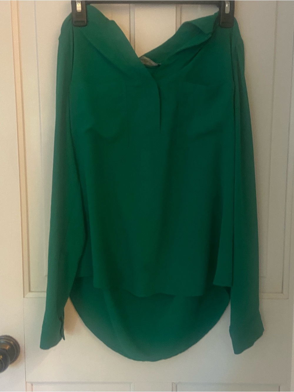 Long sleeve green blouse